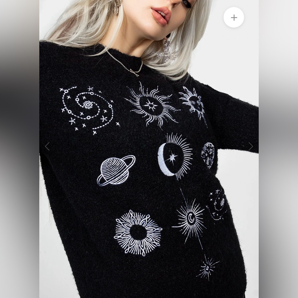 RARE Disturbia Celestial Embroidered Sweater - Picture 8 of 14
